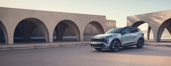 Der Kia Sportage in Seitenansicht